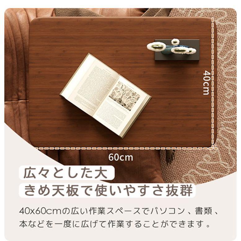 サイドテーブル 昇降式 テーブル キャスター付き 高さ63〜103cm ベッド