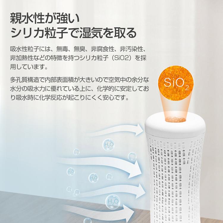除湿機 小型除湿機 無電源で使える 繰り返し使用 除湿剤 乾燥剤 湿気取り カビ対策 小型 水捨て不要 コンパクト 除湿器 クローゼット/靴棚/カメラ/本棚 など
