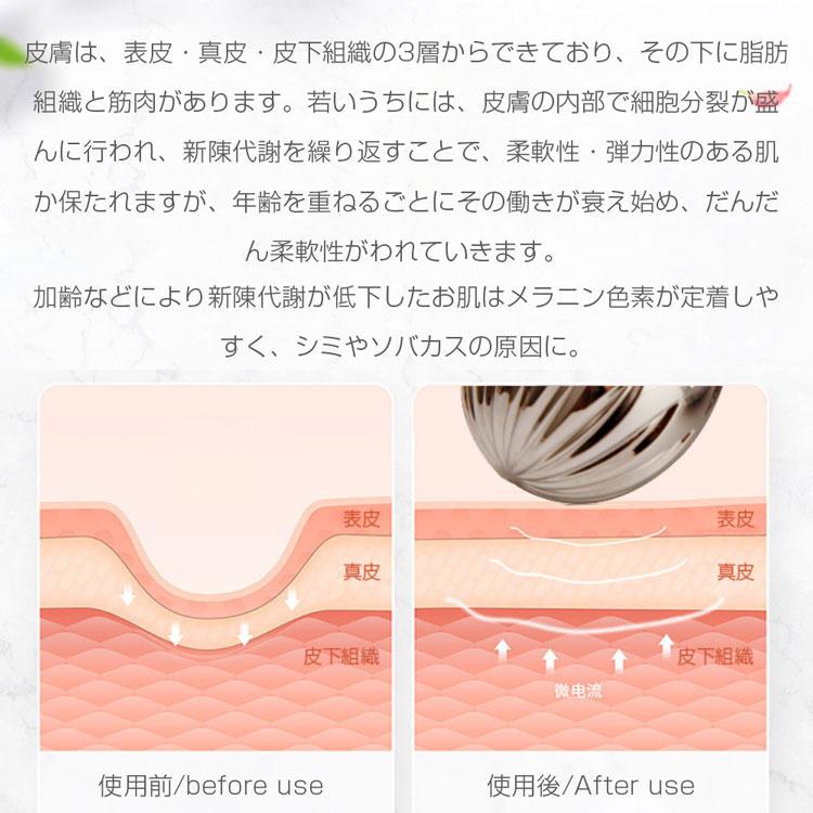 美顔ローラー 美顔器 リフトアップ 微弱電流 充電不要 小顔ローラー