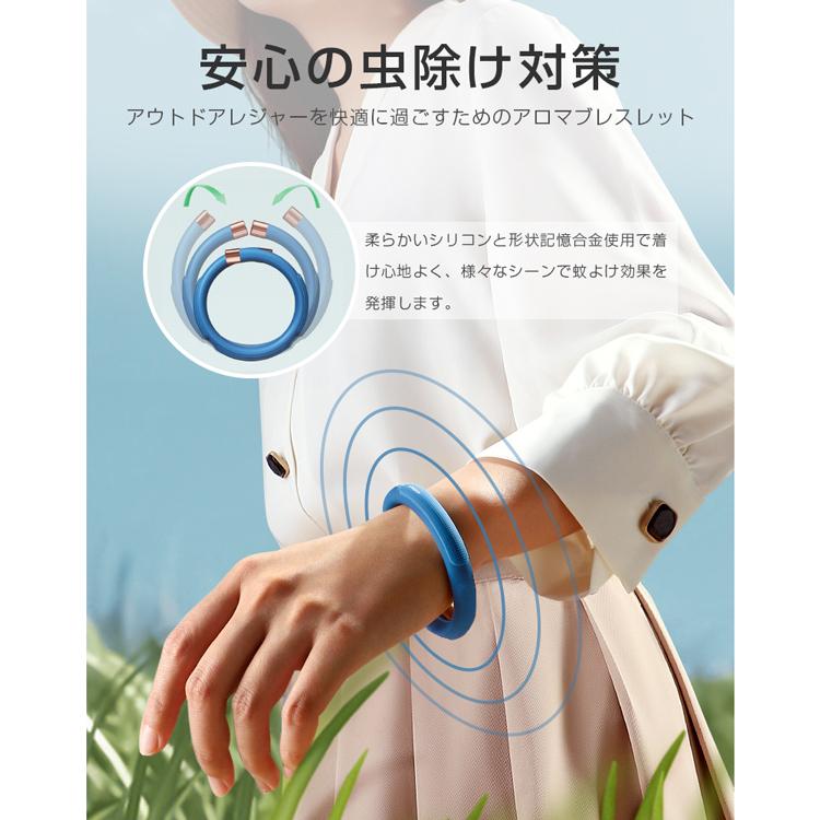 アロマ虫よけバンド 夏のレジャーに、アウトドアに、スポーツのお供に！ 退 