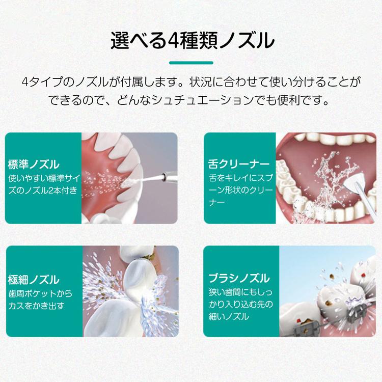 口腔洗浄器 ウォーターピック ジェットウォッシャー 歯ブラシ Ipx7防水