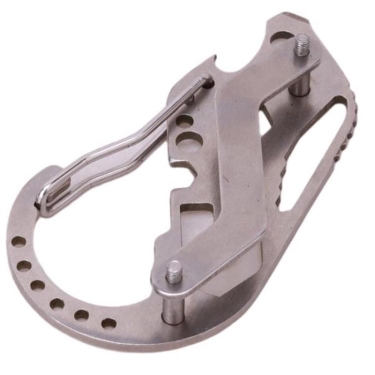 キーカラビナ キーホルダー 多機能 マルチ カラビナ ツールステンレス