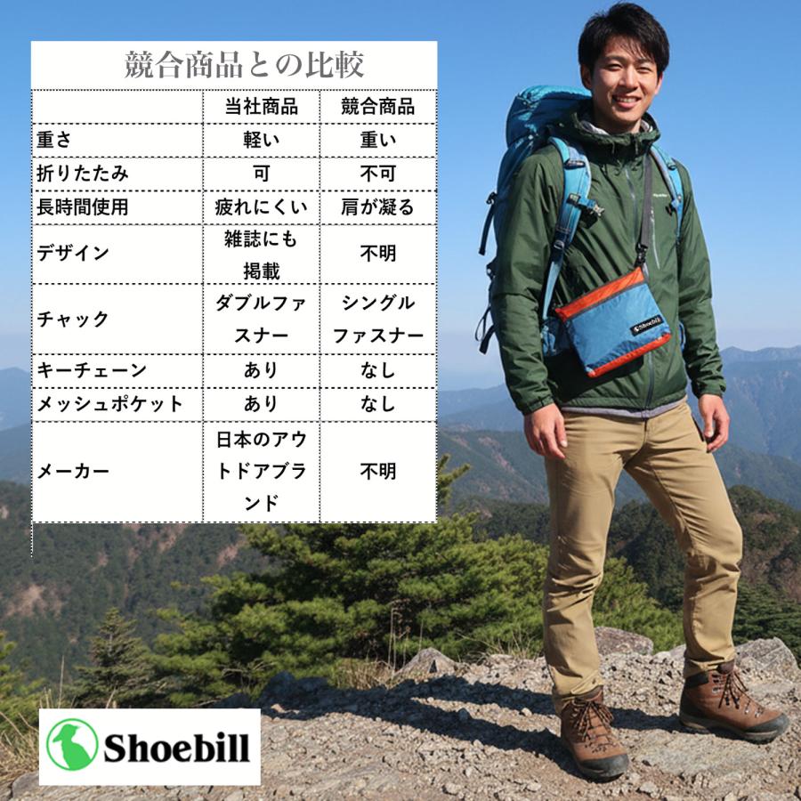 Shoebill サコッシュ バッグ ミニ ナイロン メンズ レディース 登山