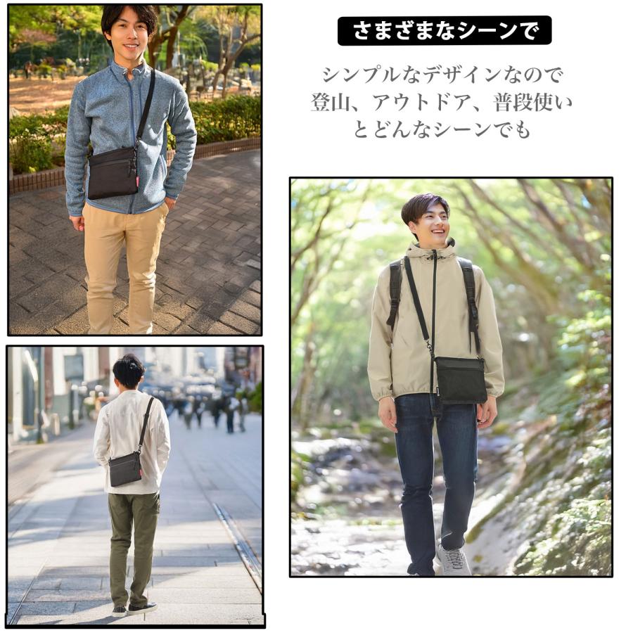 サコッシュ ナイロン X-PAC メンズ ショルダーバッグ 小さめ 軽量 財布