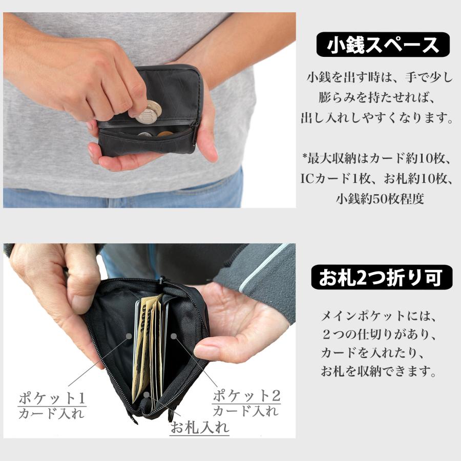 パスケース 定期入れ 財布 小銭入れ アウトドア 防水 コンパクト