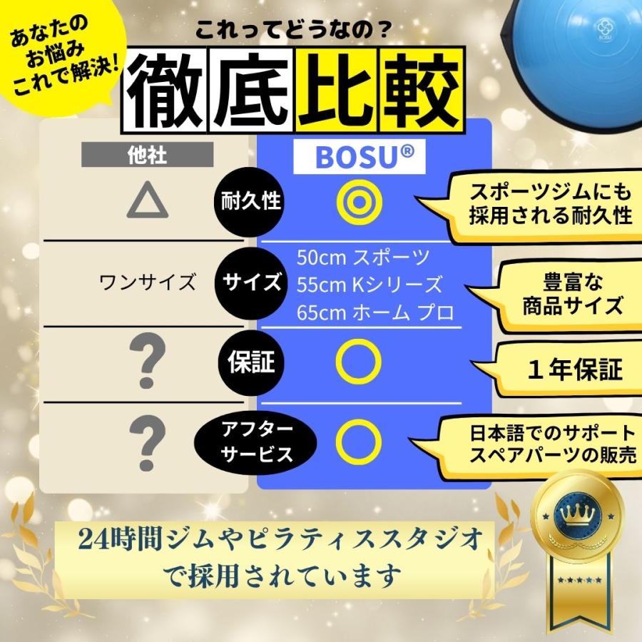 BOSU(ボス) バランストレーナー スポーツ ブルー x ブラック 50cm 耐