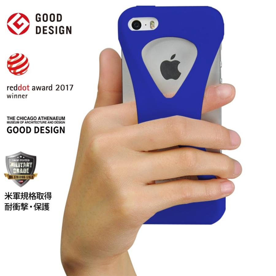 Palmo for iPhoneSE 2016(第1世代) iPhone5s iPhone5c iPhone5 Blue パルモ 青 iPhoneケース 耐衝撃 シリコンケース スマホリング代わり | 