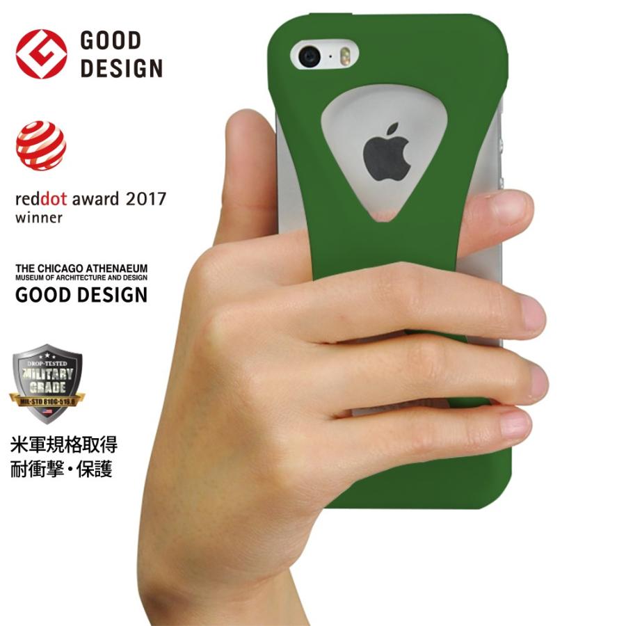 Palmo for iPhoneSE 2016(第1世代) iPhone5s iPhone5c iPhone5 Green パルモ 緑 iPhoneケース 耐衝撃 シリコンケース スマホリング代わり | 