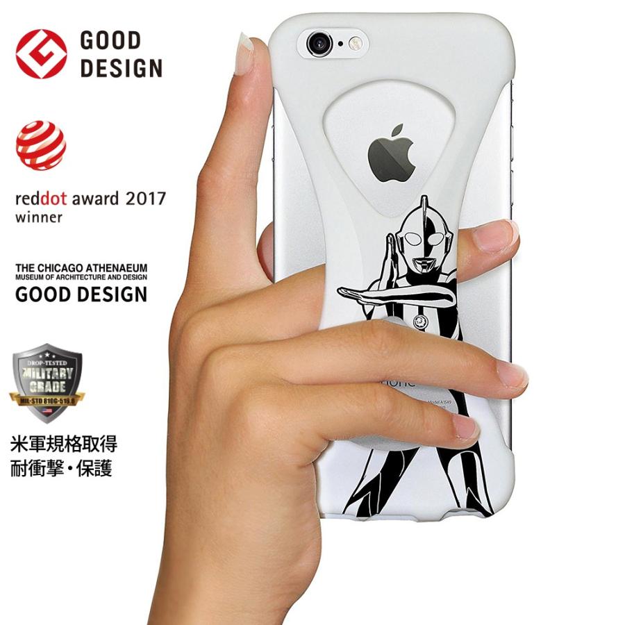 Palmo Ultraman Spacium ver. iPhone6s iPhone6 White パルモ 白 ウルトラマン公式コラボモデル オリジナル 耐衝撃 シリコンケース スマホリング代わり | 