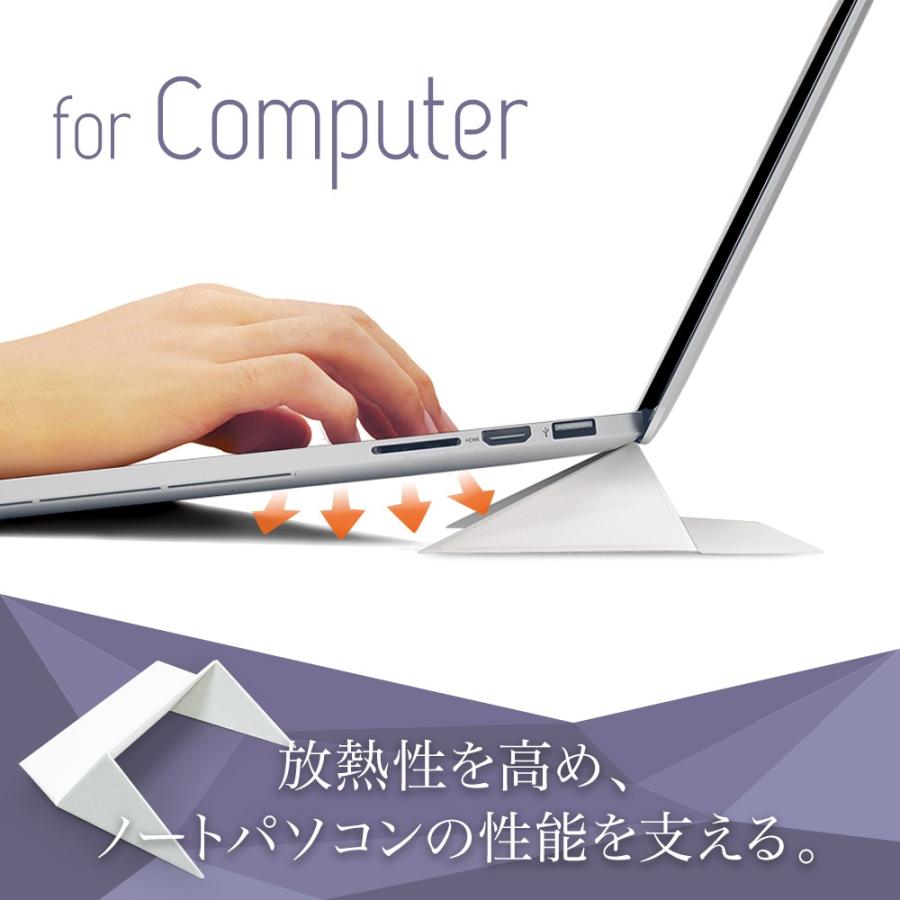 フォルダブル1 モバイル ノートパソコンスタンド JP Plus 最高級 黒谷和紙 世界最軽量15g 世界最薄0.8mm NHK紹介 日本伝統職人製 応援! ECBB |  | 03