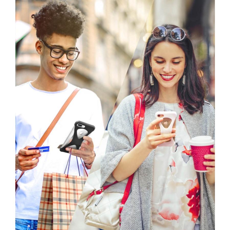 Palmo for iPhoneSE 2022(第3世代)/2020(第2世代)/iPhone8/7 Black パルモ 黒 耐衝撃 シリコンケース バンカーリング代わり スマホリング代わり Qi対応 |  | 10