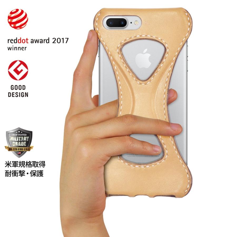 【Palmo GL】iPhone8Plus / iPhone7Plus カバー CAMEL イタリア 本革 日本人職人 100% 手縫い ハンドメイド 2017年度 レッドドット・デザイン賞 | 