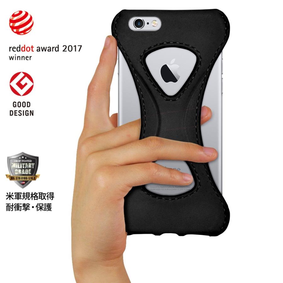 【Palmo GL】iPhone6sPlus/ iPhone6Plus カバー Black イタリア 本革 日本人職人 100% 手縫い ハンドメイド 2017年度 レッドドット・デザイン賞 | 