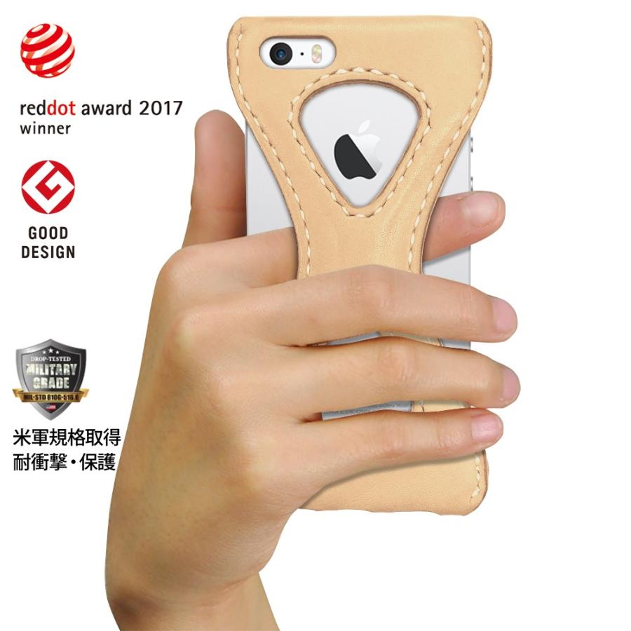 【Palmo GL】iPhoneSE 2016(第1世代)/5s/5c/5 カバー CAMEL イタリア 本革 日本人職人 100% 手縫い ハンドメイド レッドドット・ グッドデザイン賞受賞 | 