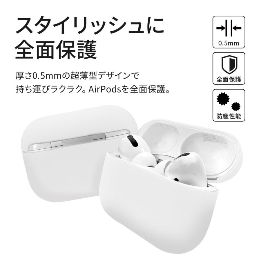 ECBB AirPods Pro カバー ケース 対応 白 USB Type-C-Lightning