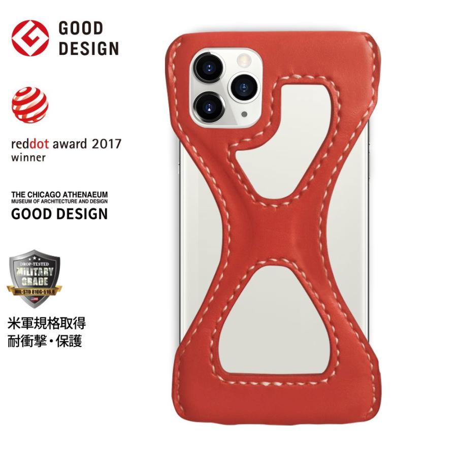 プレゼントを選ぼう！ 赤 パルモ ( Red カバー Max Pro 11 GL】iPhone 【Palmo ) グッドデザイン賞受賞  レッドドット ハンドメイド 手縫い 100% 日本人職人 本革 イタリア iPhone用ケース