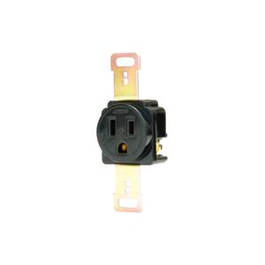 神保電器 1136A（黒） 埋込接地コンセント 2極 接地極付 15Aー125V | 