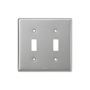 神保電器 803A-2 ニューメタルプレート トグルスイッチ用 ２連用 | 