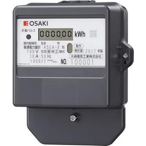 中部精機 普通電力量計 100V 30A 60Hz 本体 大崎電気工業 A5EA-R 100V 30A 60Hz 電力量計 E-FMシリーズ 単相2線式