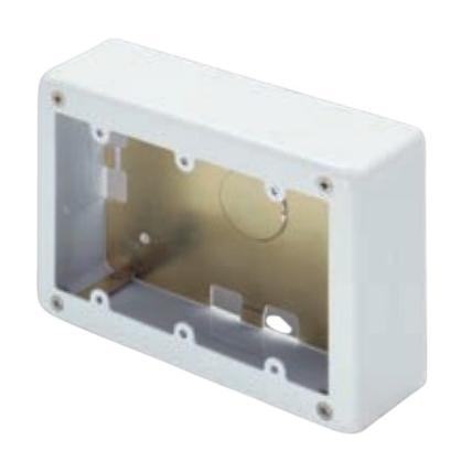 マサル工業 AB6132 メタルモール付属品 3個用スイッチボックス 深型 ホワイト | 