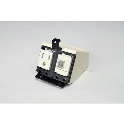 【受注品】寺田電機 CEA90015A A側器具ブロック（接地2P 15A 125V×1 / CAT6モジュラジャック×1） | 