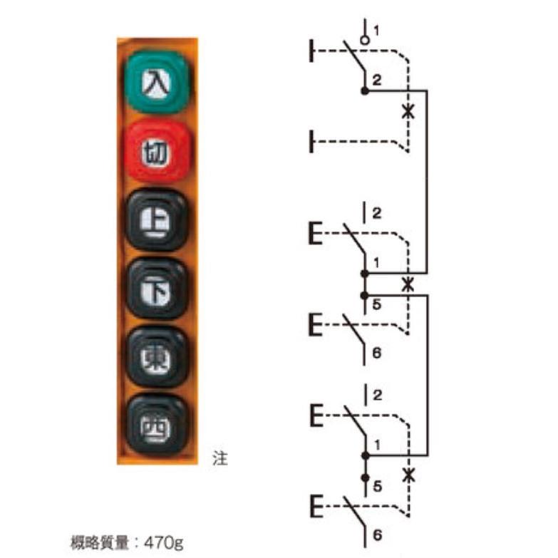 【受注生産品】パトライト （旧春日電機） COB83-A13 ホイスト用押ボタン開閉器 ユニット固定式【KASUGA/PATLITE】 | パトライト