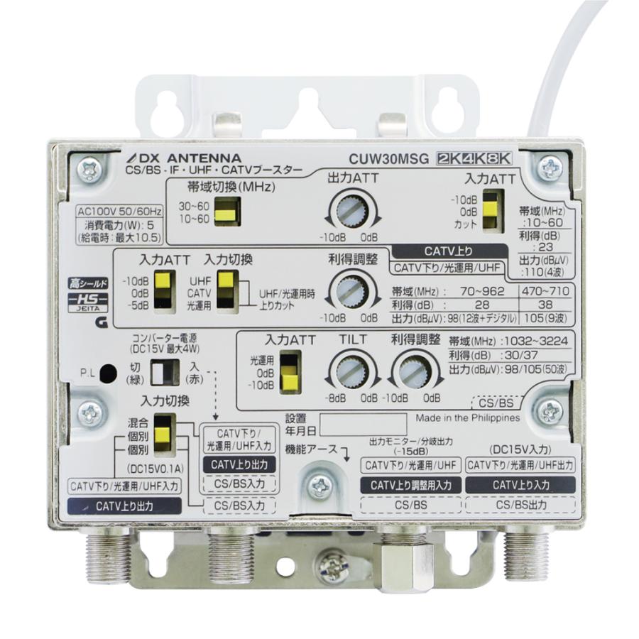 くるみ CUW30MS ブースター DXアンテナ CUW30MSG CS/BS-IF・UHF・CATVブースター(30dB形
