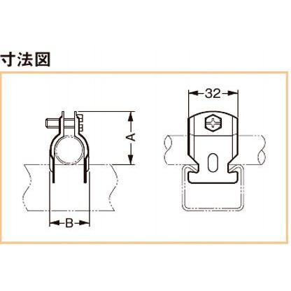 ネグロス DC15 電線管支持金具 ダクタークリップ 1袋(10個入り) 溶融亜鉛メッキ銅板 |  | 01