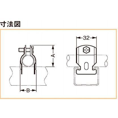 【アウトレット】ネグロス DC31DC28 電線管支持金具 ダクタークリップ 1袋(10個入り) 溶融亜鉛メッキ銅板 |  | 01