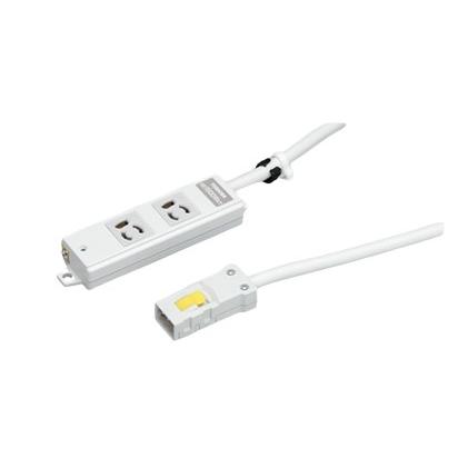 東芝ライテック DC8122EN-3 ハーネス用OAタップ2コ口 抜け止め形 ケーブル長3m DC8122EN3 | TOSHIBA