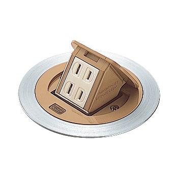 パナソニック DU1100ATK ビル用F型アップコン丸型 2コ口 バーチ 2P 15A 125V | Panasonic