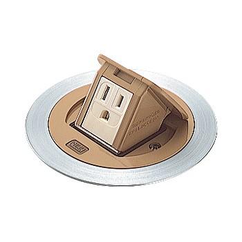 パナソニック DU1102ATK ビル用F型アップコン丸型 1コ口アース付 バーチ 2P 15A 125V | Panasonic