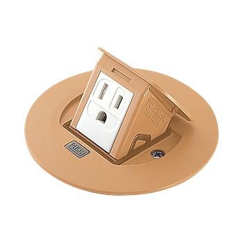 パナソニック DU1102F 住宅用F型アップコン丸型 1コ口アース付 ナチュラルバーチ 2P 15A 125V | Panasonic