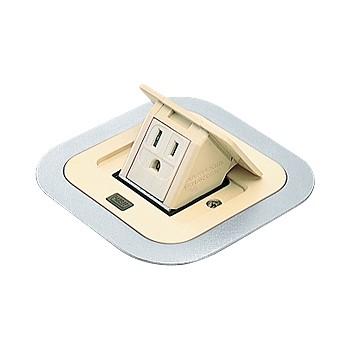 パナソニック DU1302WT F型アップコン(電線管工事用)F型アップコン角型 アース付アイボリー 2P15A 125V 1コ口 アース付 | Panasonic