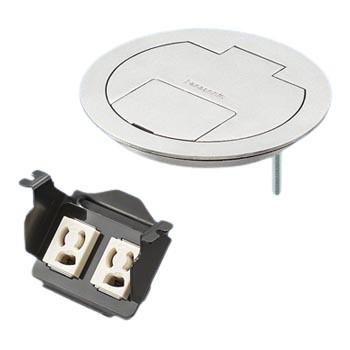 パナソニック DU7743K フラット型フロアコン抜け止め 2P15A125V アース付2コ口 | Panasonic