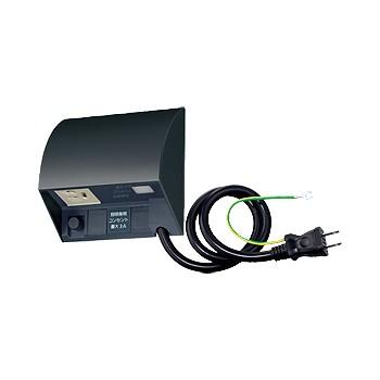 パナソニック EE45534B スマート EEスイッチ フル接地防水コンセント(タイマ連動コンセント3A)(抜け止め式・0.5mコード付)(ブラック) | Panasonic