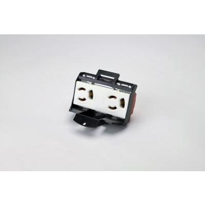 寺田電機 EEM90004 器具ブロック（接地2P 15A 125V 抜止 2連×1） | 