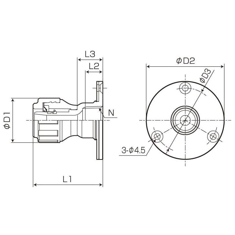 バクマ工業 EZTMP3/4×16 ハードロック 床上ソケット (EZTMP) ワンタッチ継手 |  | 01