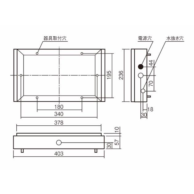 パナソニック FK11726 誘導灯用取付ボックス コンパクトスクエア用 床埋込型 C級用 | Panasonic