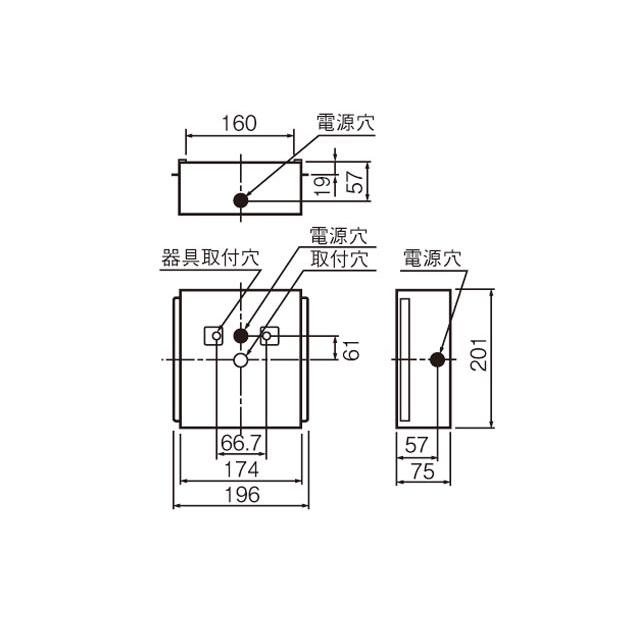 【受注品】 パナソニック FK11760 誘導灯用取付ボックス FA10303用・FA10307用 | Panasonic