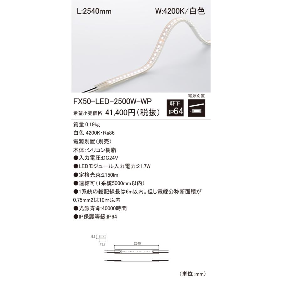 DNライティング FX50-LED2500W-WP 軒下用LEDモジュール