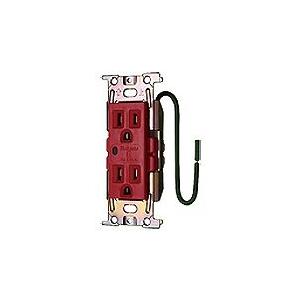 明工社 ML1272T3R ML医用接地埋込ダブルコンセント (赤) C形 通電表示ランプ付 | 