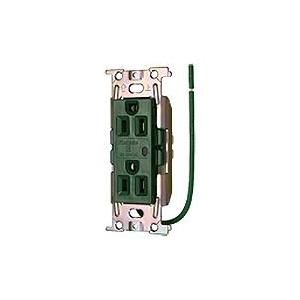 明工社 ML1272T4M ML医用接地埋込ダブルコンセント (緑) C形 Sタイプ 通電表示ランプ付 | 