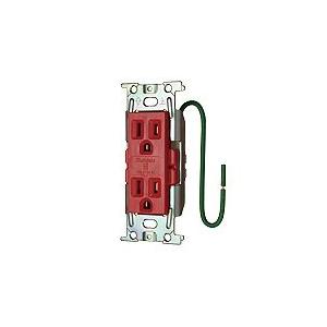 明工社 ML1282T3R ML医用接地埋込ダブルコンセント (赤) C形 | 