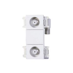 【受注品】東芝ライテック NDG8544(WW) テレビ用配線器具 直列ユニット 中継用 2端子 (高シールド3.2GHz対応) | 東芝ライテック