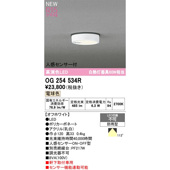 ODELIC（オーデリック） OG254534R エクステリア : IPX - 通販 - Yahoo