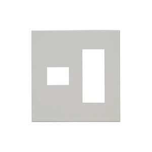 神保電器 QWD-13 J・WIDE SLIMシリーズ スリムスクエア 2ピースコンセントプレート 2連用 1+3口 | 