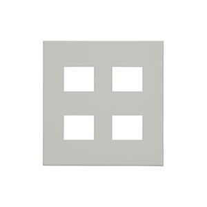 神保電器 QWD-22 J・WIDE SLIMシリーズ スリムスクエア 2ピースコンセントプレート 2連用 2+2口 | 