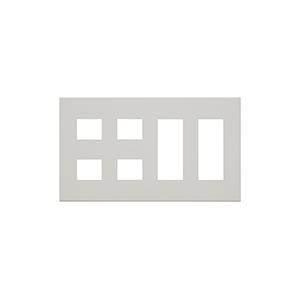 神保電器 QWD-2233 J・WIDE SLIMシリーズ スリムスクエア 2ピースコンセントプレート 4連用 2+2+3+3口 | 