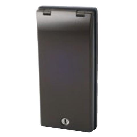 寺田電機 RDC50000DB 壁コンセント用セキュリティカバー まもれーる・アルミスリムくん(ダークブラウン) | 